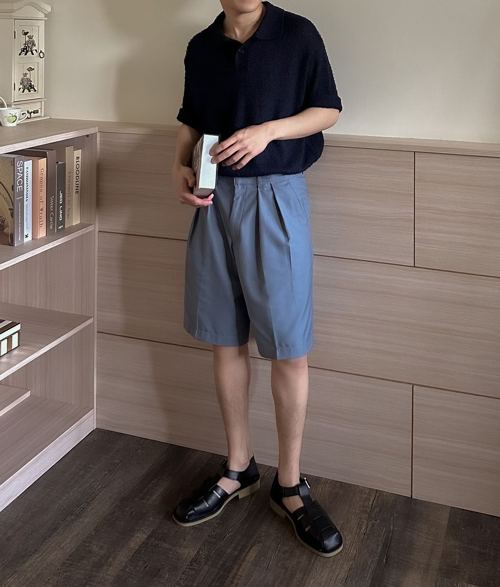 OPPAKOREA 開襟領毛圈針織短衫 (3色)