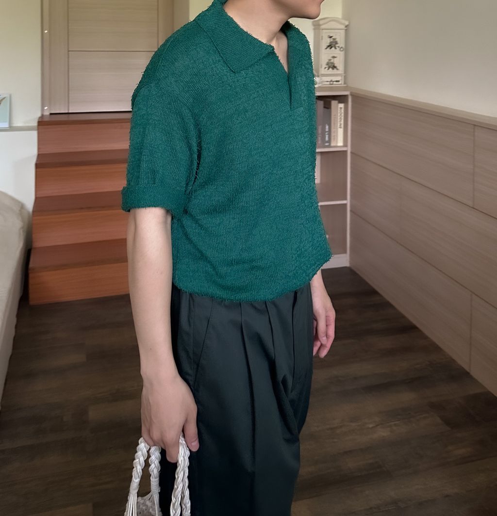 OPPAKOREA 開襟領毛圈針織短衫 (3色)