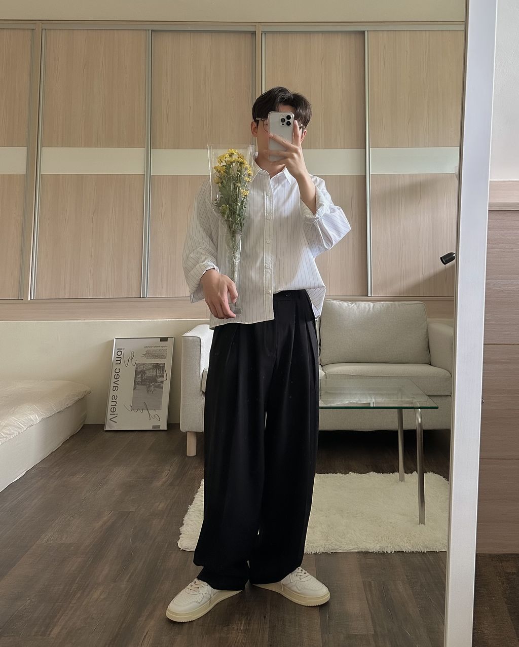 OPPAKOREA 質感特殊打褶休閒寬褲 (2色) (推薦單品!!!)