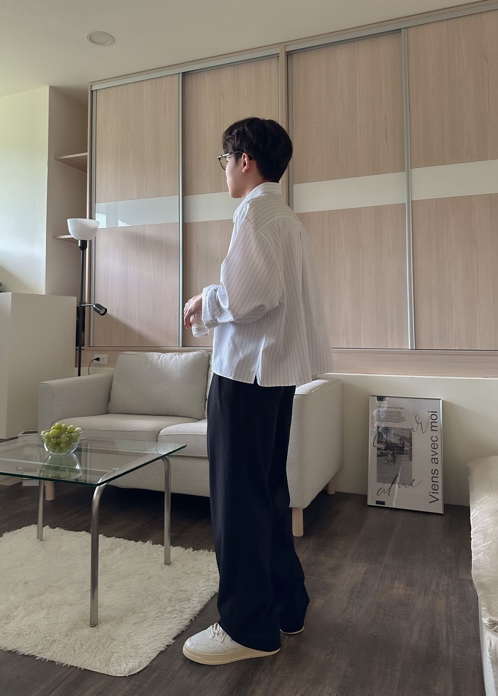 OPPAKOREA 質感特殊打褶休閒寬褲 (2色) (推薦單品!!!)