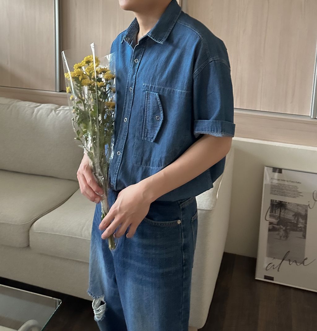 OPPAKOREA 水洗破壞繭型牛仔寬褲 (推薦單品!!!)