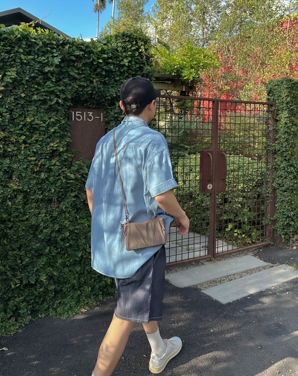 OPPAKOREA 側口袋牛仔短袖襯衫 (2色)