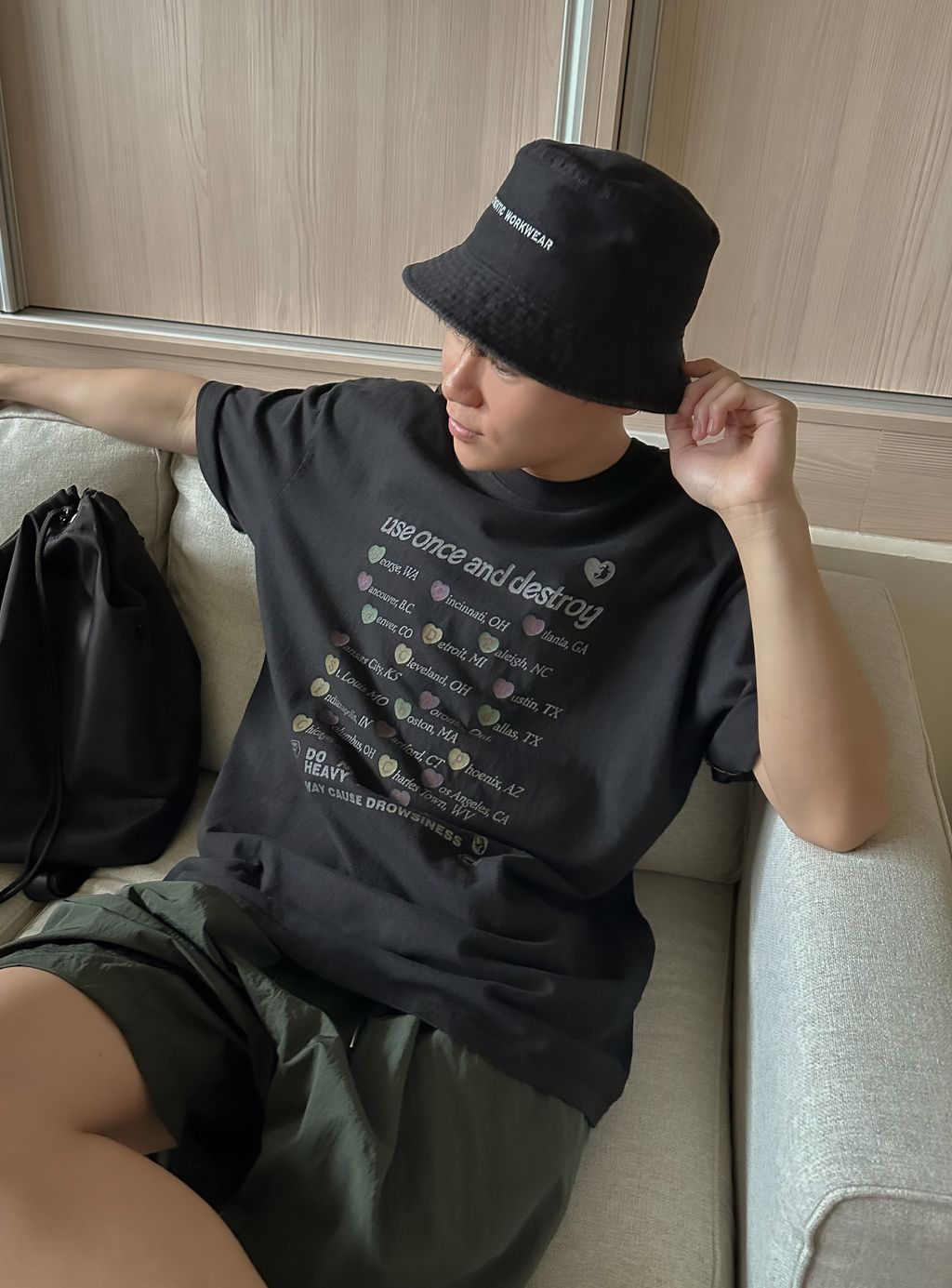 OPPAKOREA Use 心形水洗短T