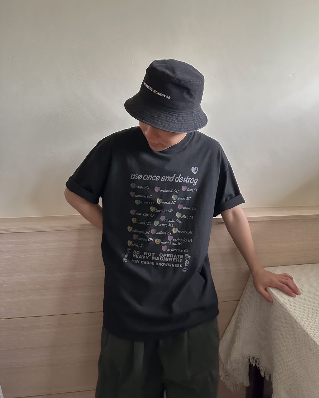 OPPAKOREA Use 心形水洗短T