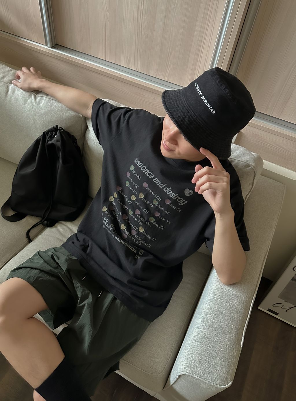 OPPAKOREA Use 心形水洗短T