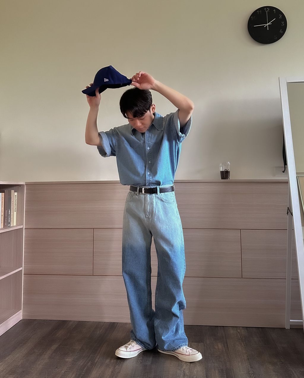 OPPAKOREA 水洗漸層牛仔寬褲 (推薦單品!!!) (可搭配套裝)