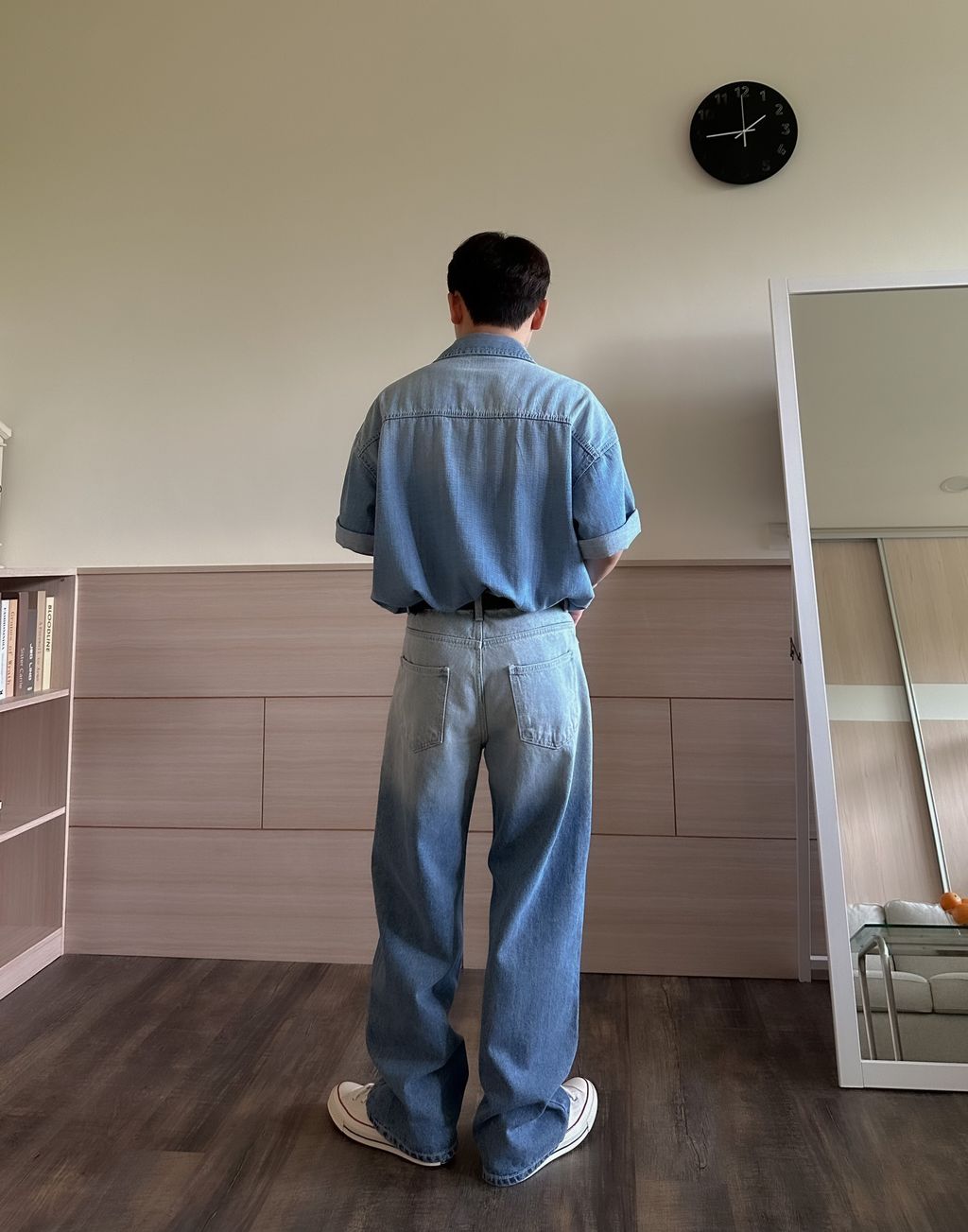 OPPAKOREA 水洗漸層牛仔寬褲 (推薦單品!!!) (可搭配套裝)
