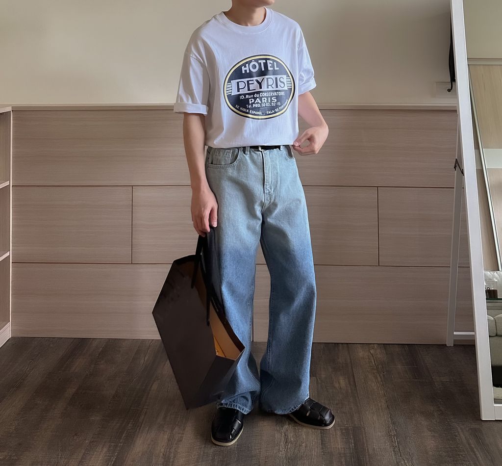 OPPAKOREA 水洗漸層牛仔寬褲 (推薦單品!!!) (可搭配套裝)