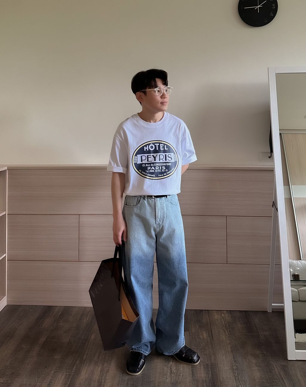 OPPAKOREA 水洗漸層牛仔寬褲 (推薦單品!!!) (可搭配套裝)