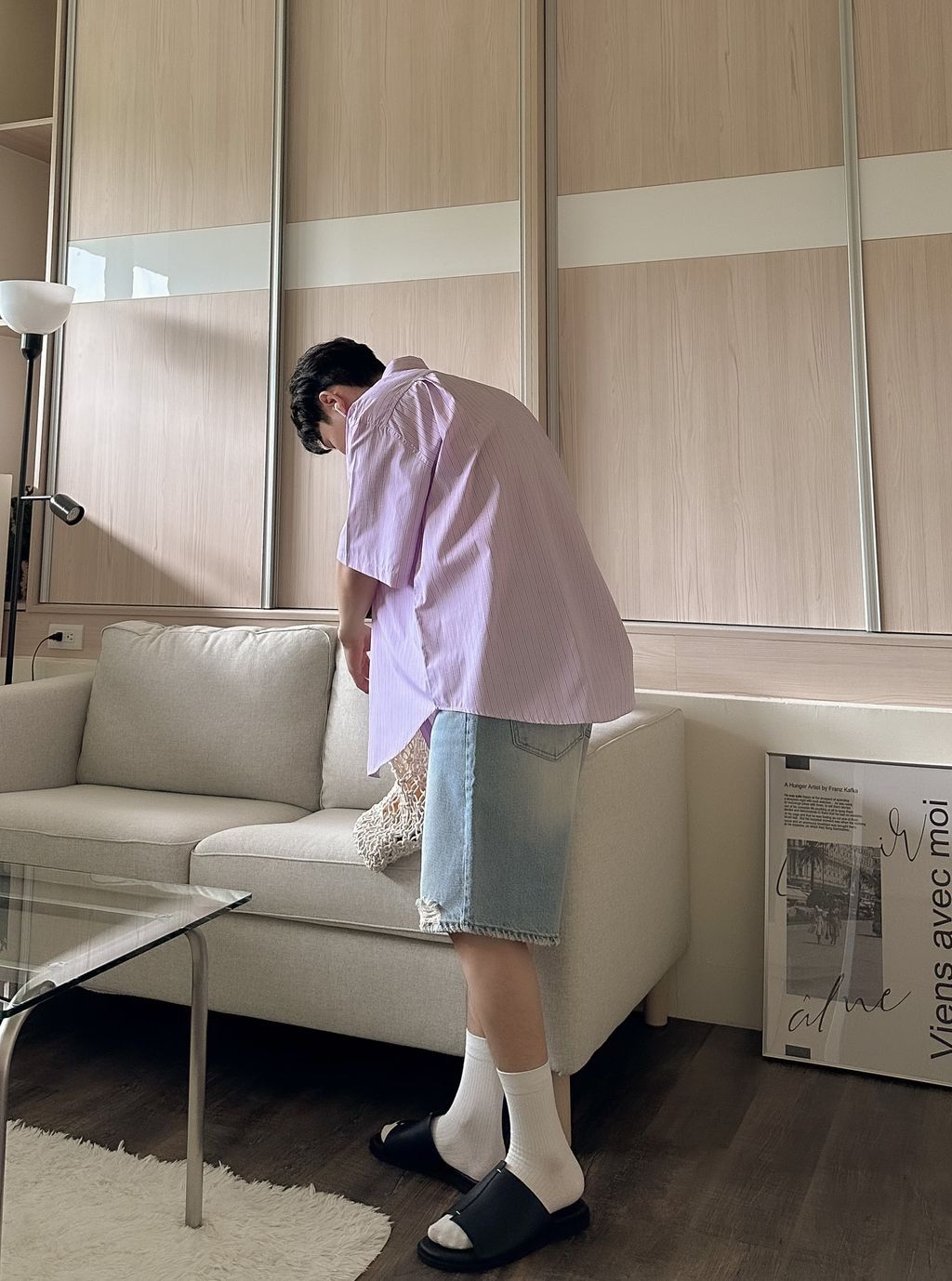 OPPAKOREA Premium 條紋短袖襯衫 (2色)