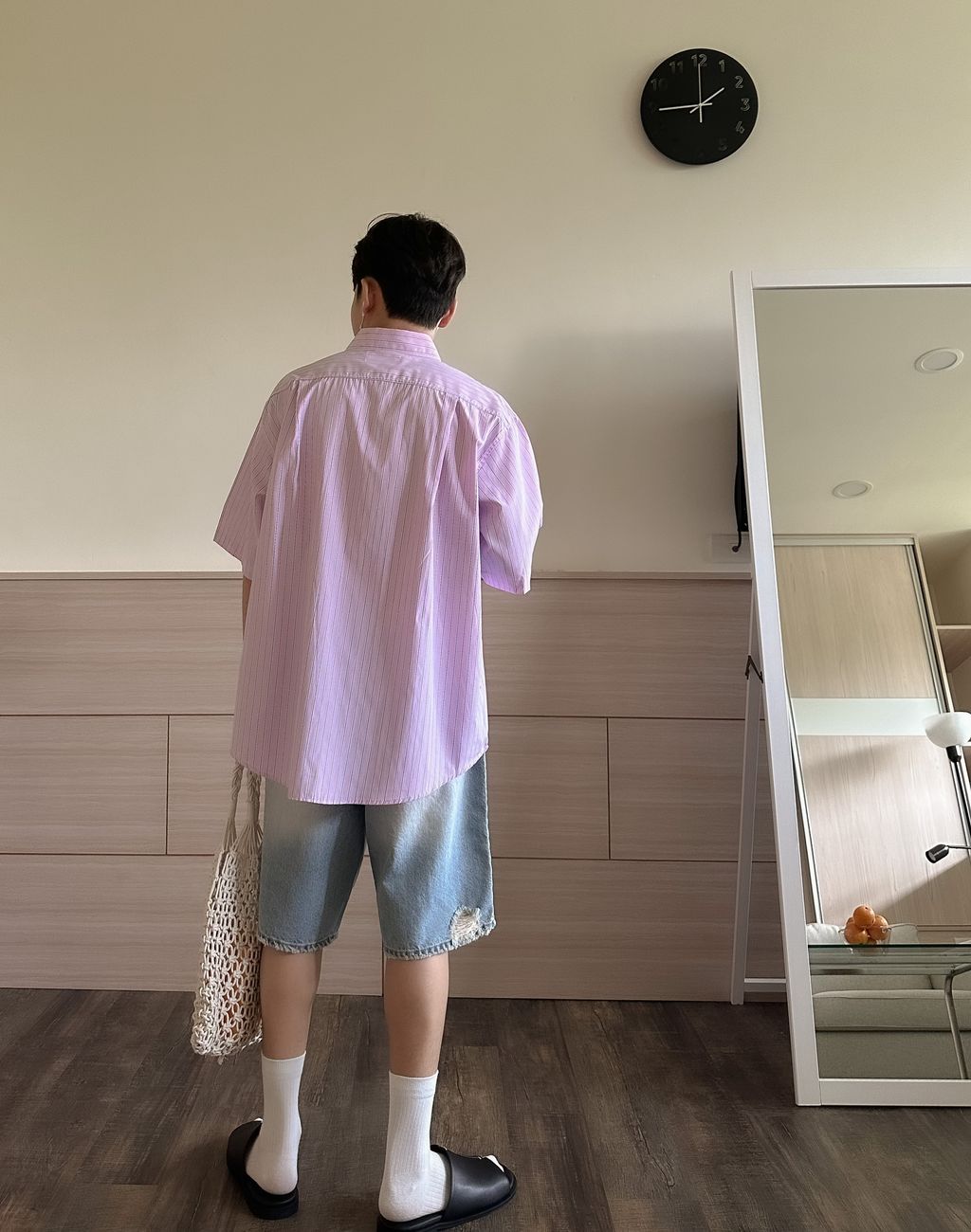 OPPAKOREA Premium 條紋短袖襯衫 (2色)