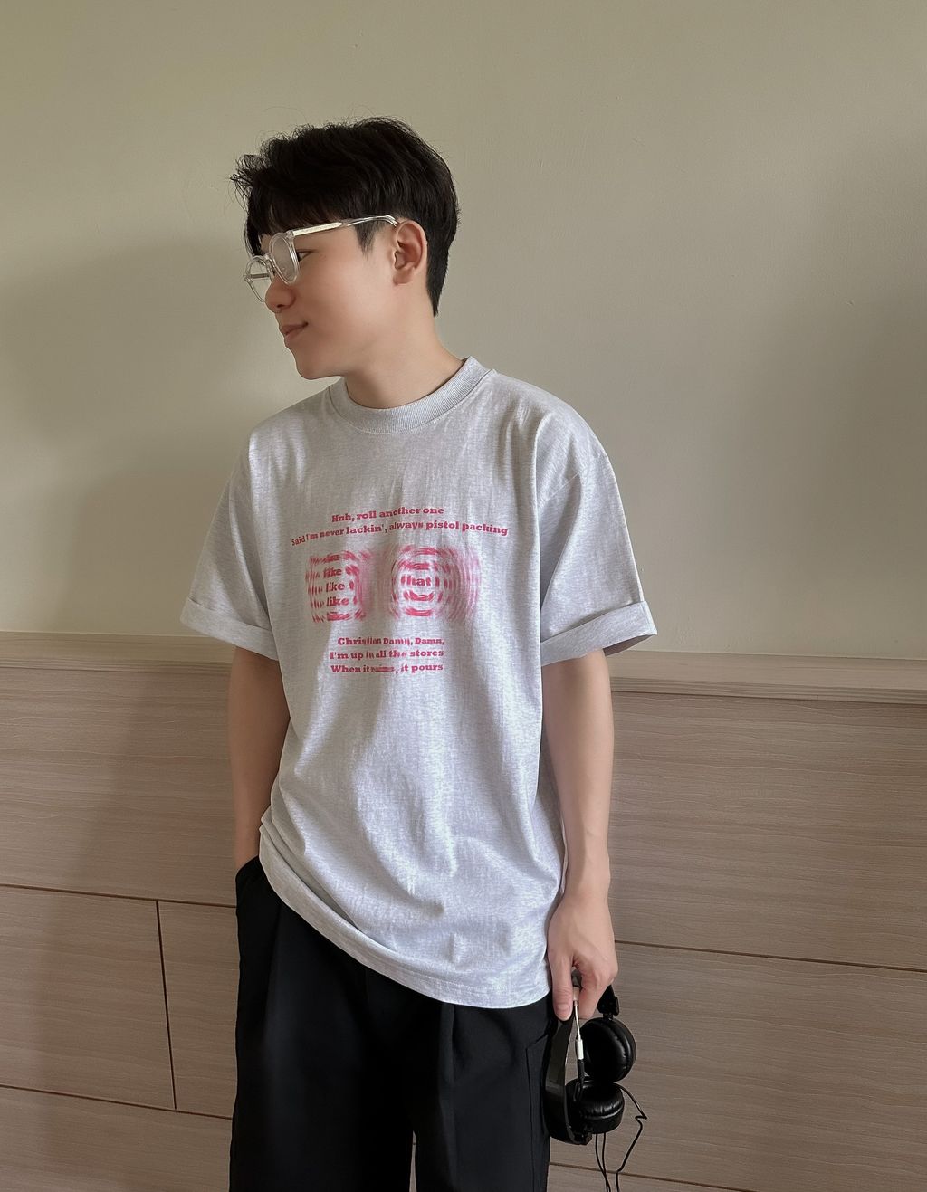 OPPAKOREA 模糊英字短T (3色)