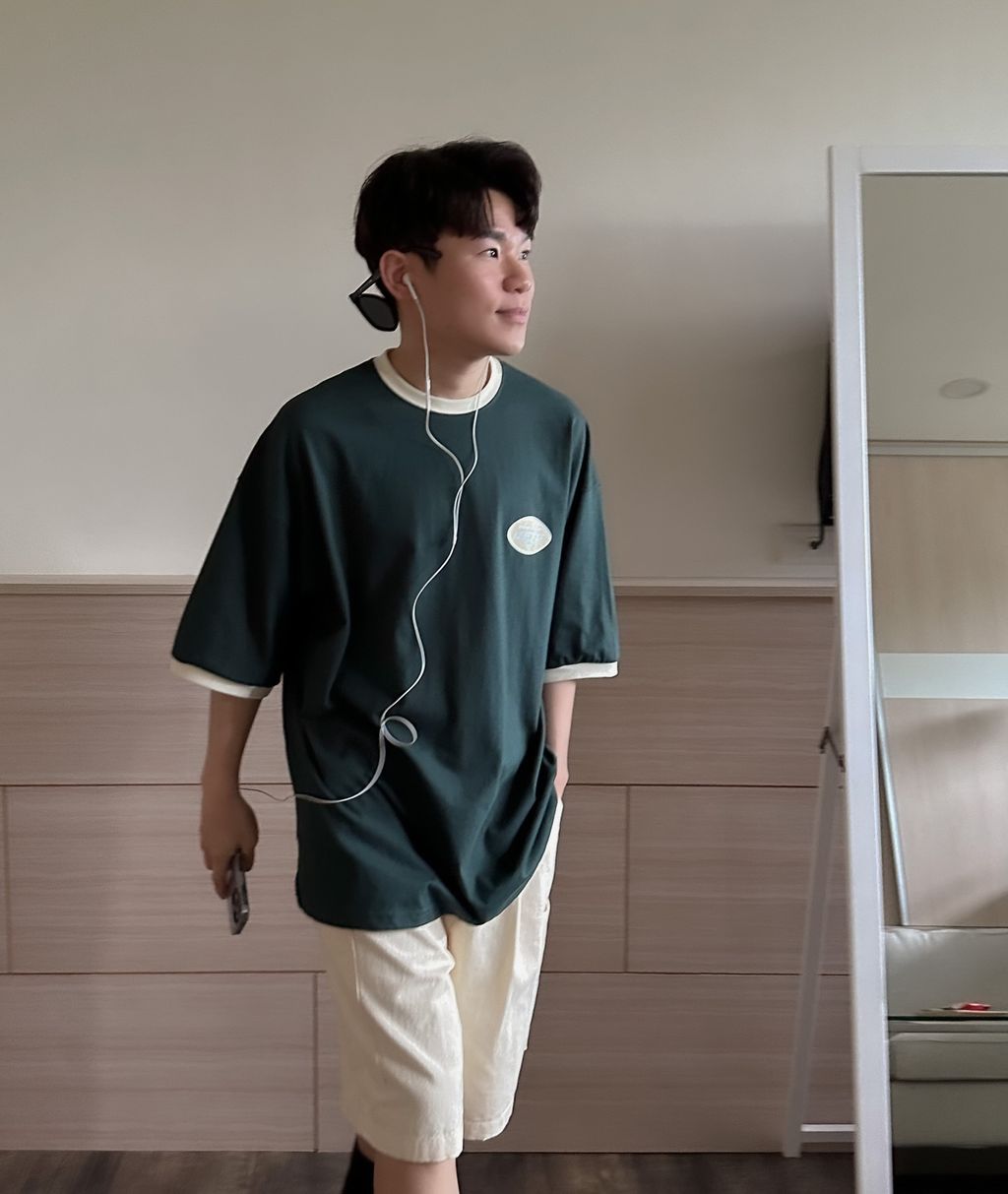 OPPAKOREA Jets 領口配色短T (2色)