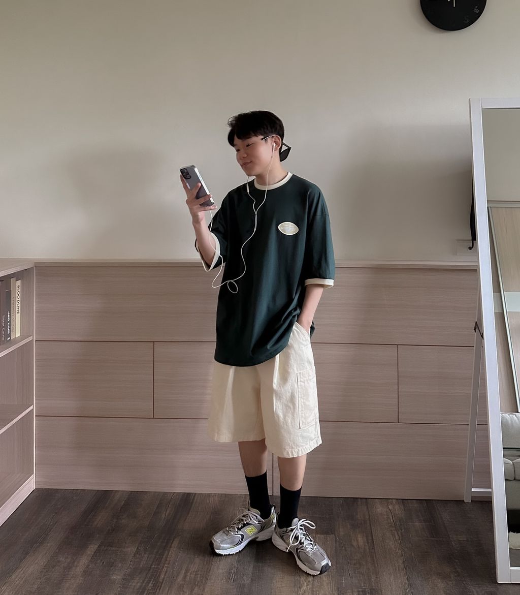 OPPAKOREA Jets 領口配色短T (2色)