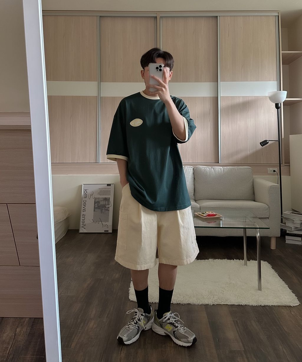 OPPAKOREA Jets 領口配色短T (2色)
