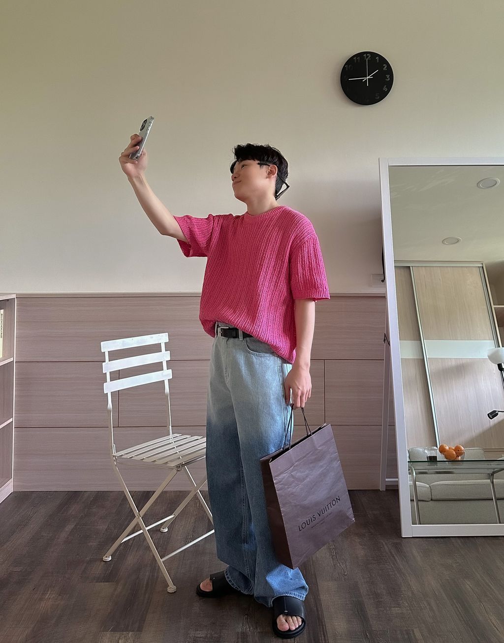 OPPAKOREA 水洗漸層牛仔寬褲 (推薦單品!!!) (可搭配套裝)