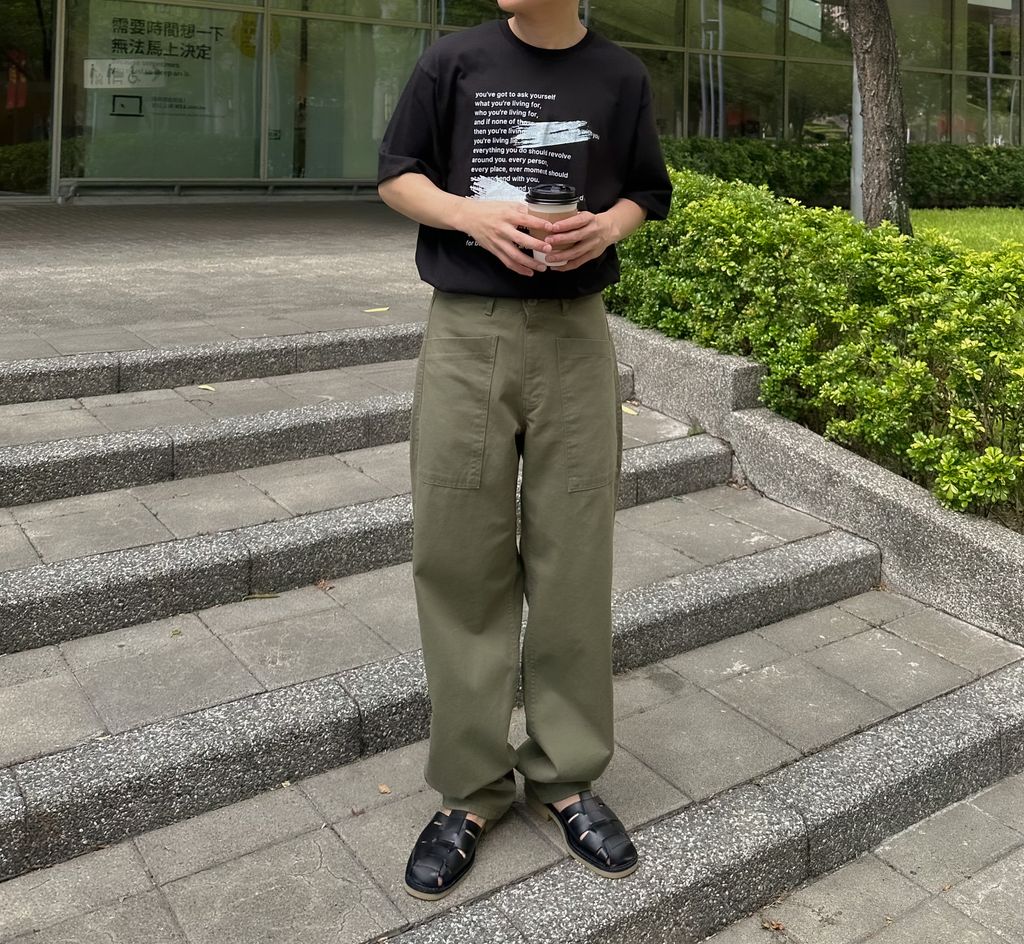 OPPAKOREA 斜口袋微寬工作褲 (4色)