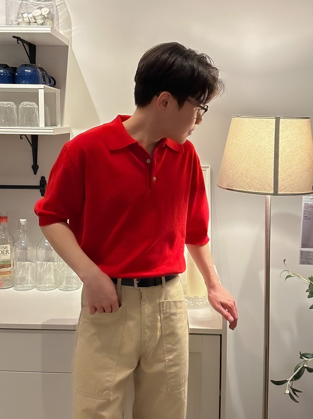 OPPAKOREA 斜口袋微寬工作褲 (4色)