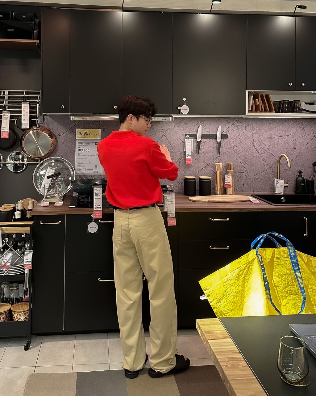 OPPAKOREA 斜口袋微寬工作褲 (4色)