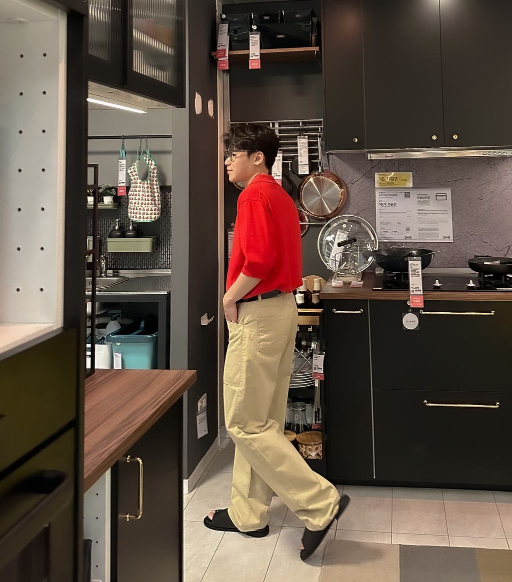 OPPAKOREA 斜口袋微寬工作褲 (4色)