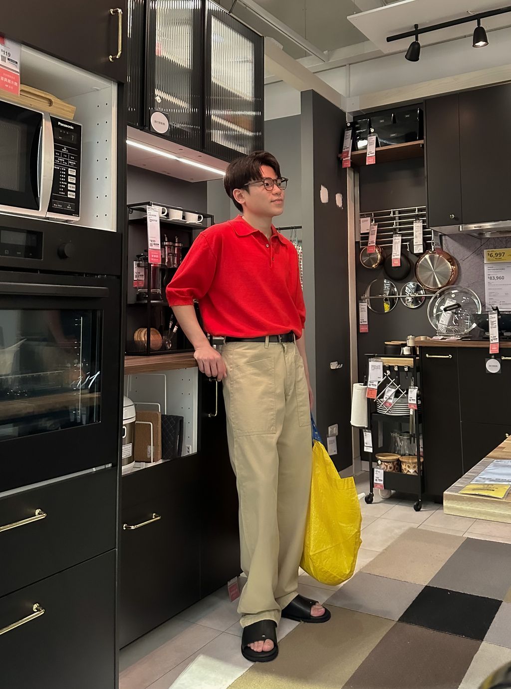 OPPAKOREA 斜口袋微寬工作褲 (4色)