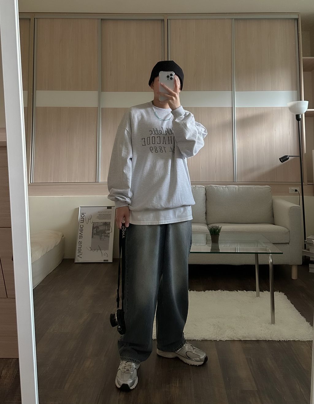 OPPAKOREA Athlettc 英字刺繡衛衣 (2色)
