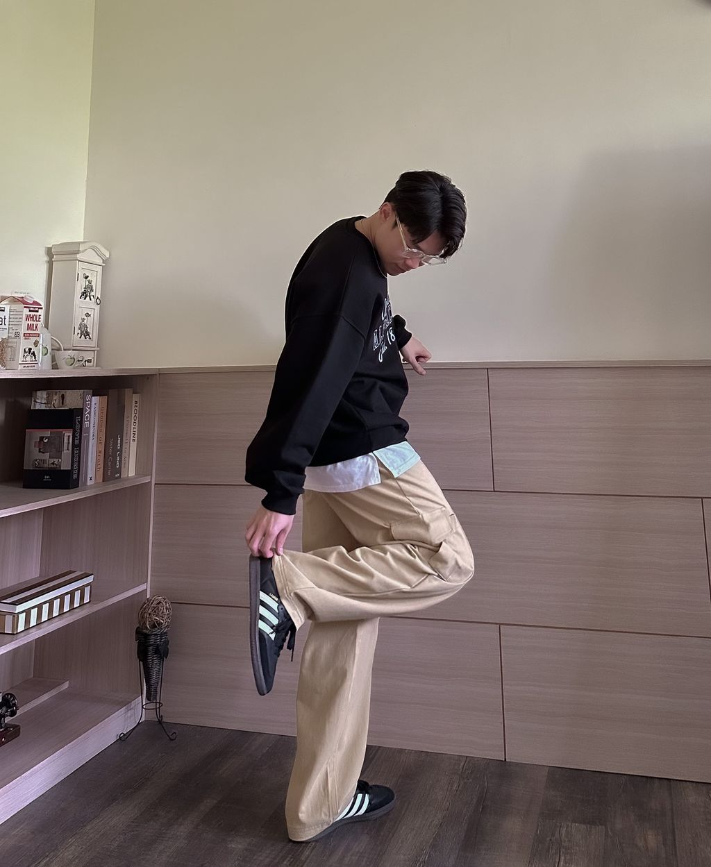 OPPAKOREA Athlettc 英字刺繡衛衣 (2色)