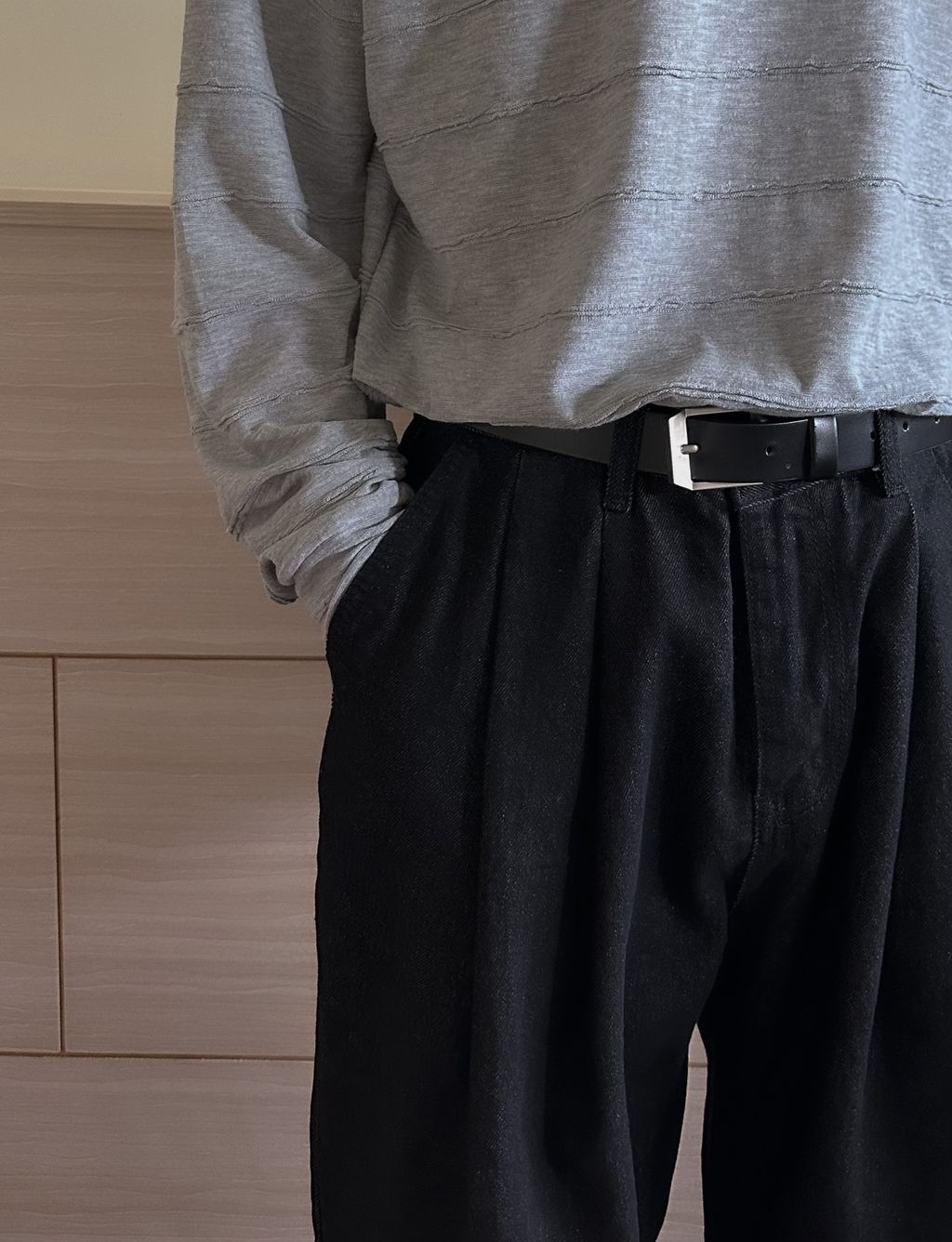OPPAKOREA Cozy 立體條紋長T (3色)