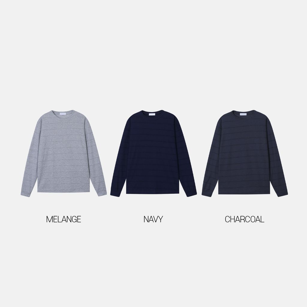OPPAKOREA Cozy 立體條紋長T (3色)