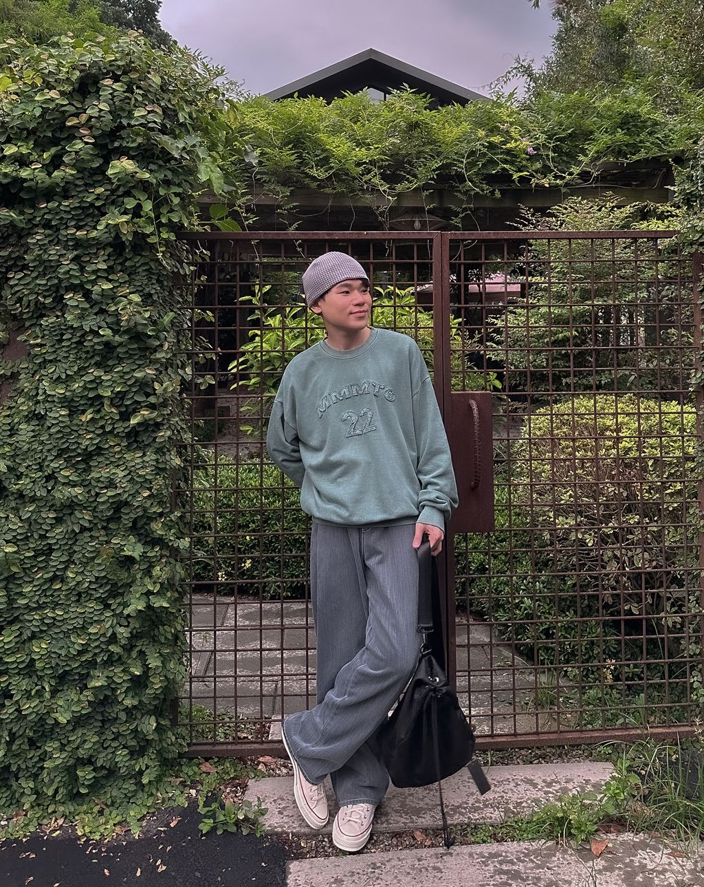 OPPAKOREA 復古刺繡刷舊衛衣 (4色)