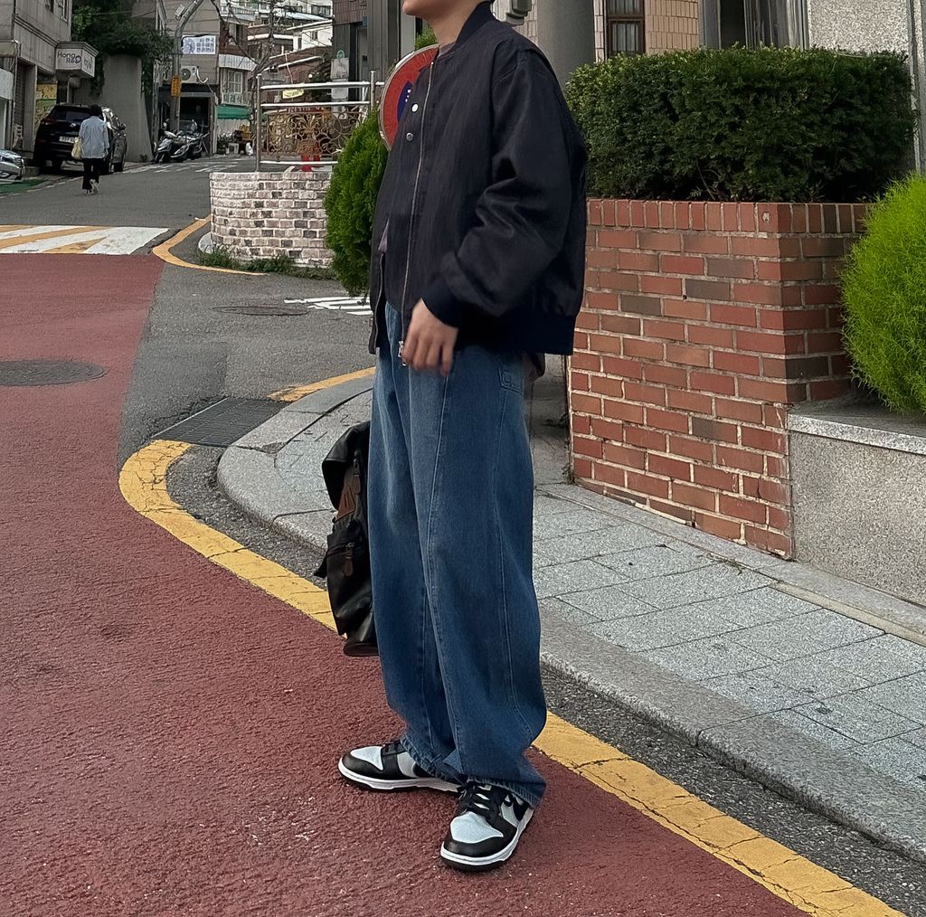 OPPAKOREA 設計感壓釦牛仔外套 (2色)