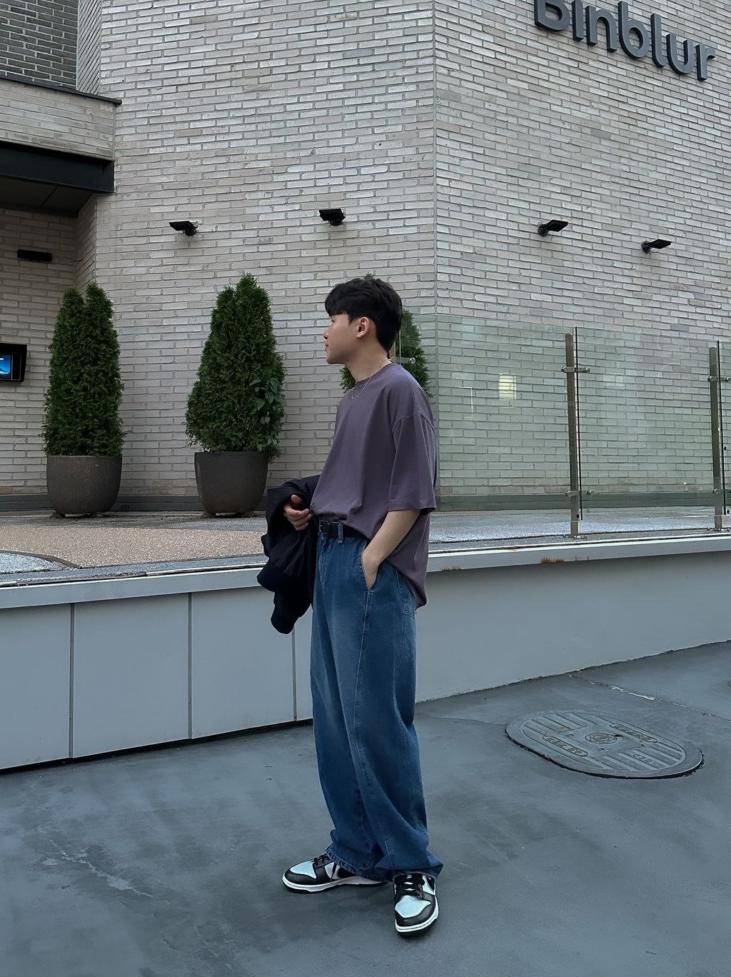 OPPAKOREA 設計感壓釦牛仔外套 (2色)
