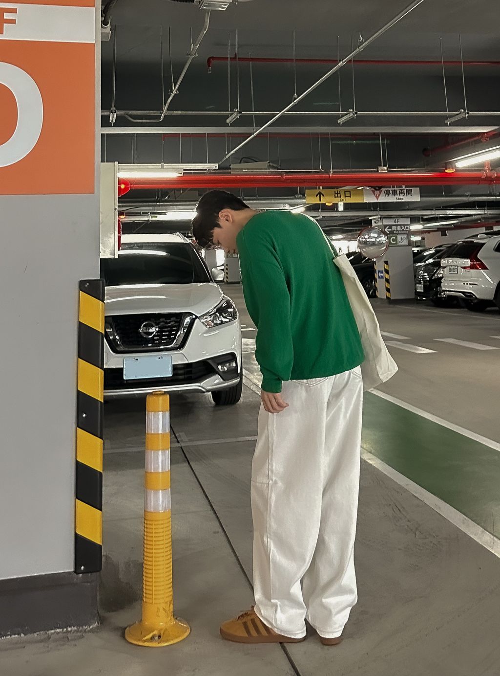 OPPAKOREA 調扣拼接車線牛仔寬褲 (3色)