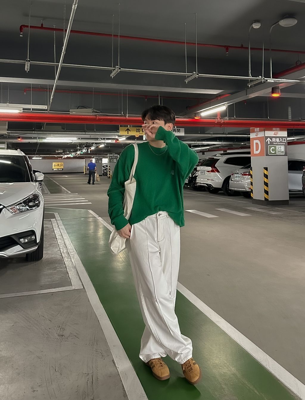 OPPAKOREA 調扣拼接車線牛仔寬褲 (3色)