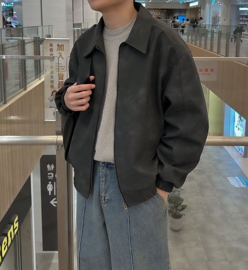 OPPAKOREA 調扣拼接車線牛仔寬褲 (3色)