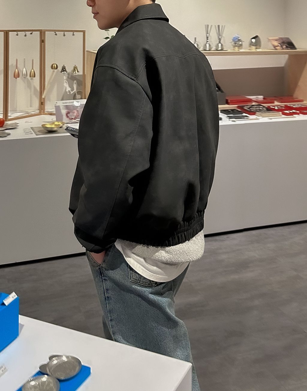 OPPAKOREA 復古渲染皮革外套 (2色)