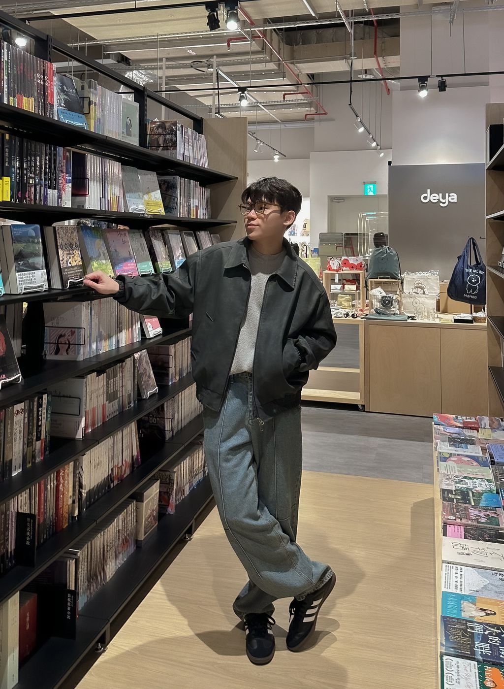 OPPAKOREA 復古渲染皮革外套 (2色)