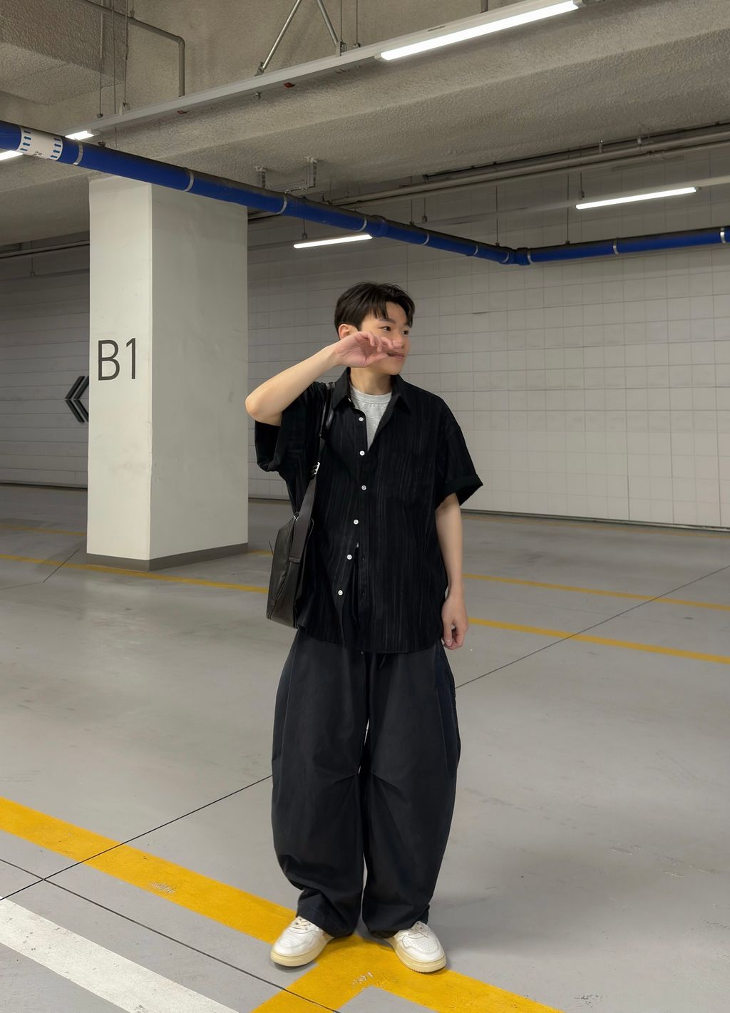 OPPAKOREA 涼感渲染短袖襯衫 (2色)