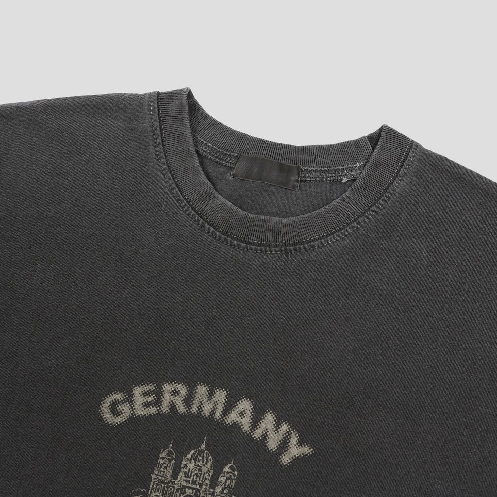 OPPAKOREA Germany 洗舊圖像短T (2色)