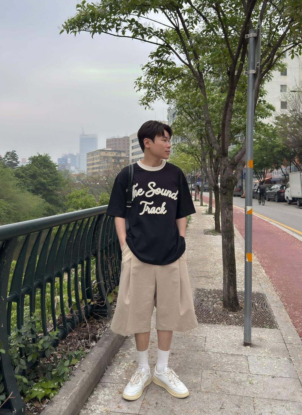 OPPAKOREA Track 鍊式英字刺繡短T (2色)