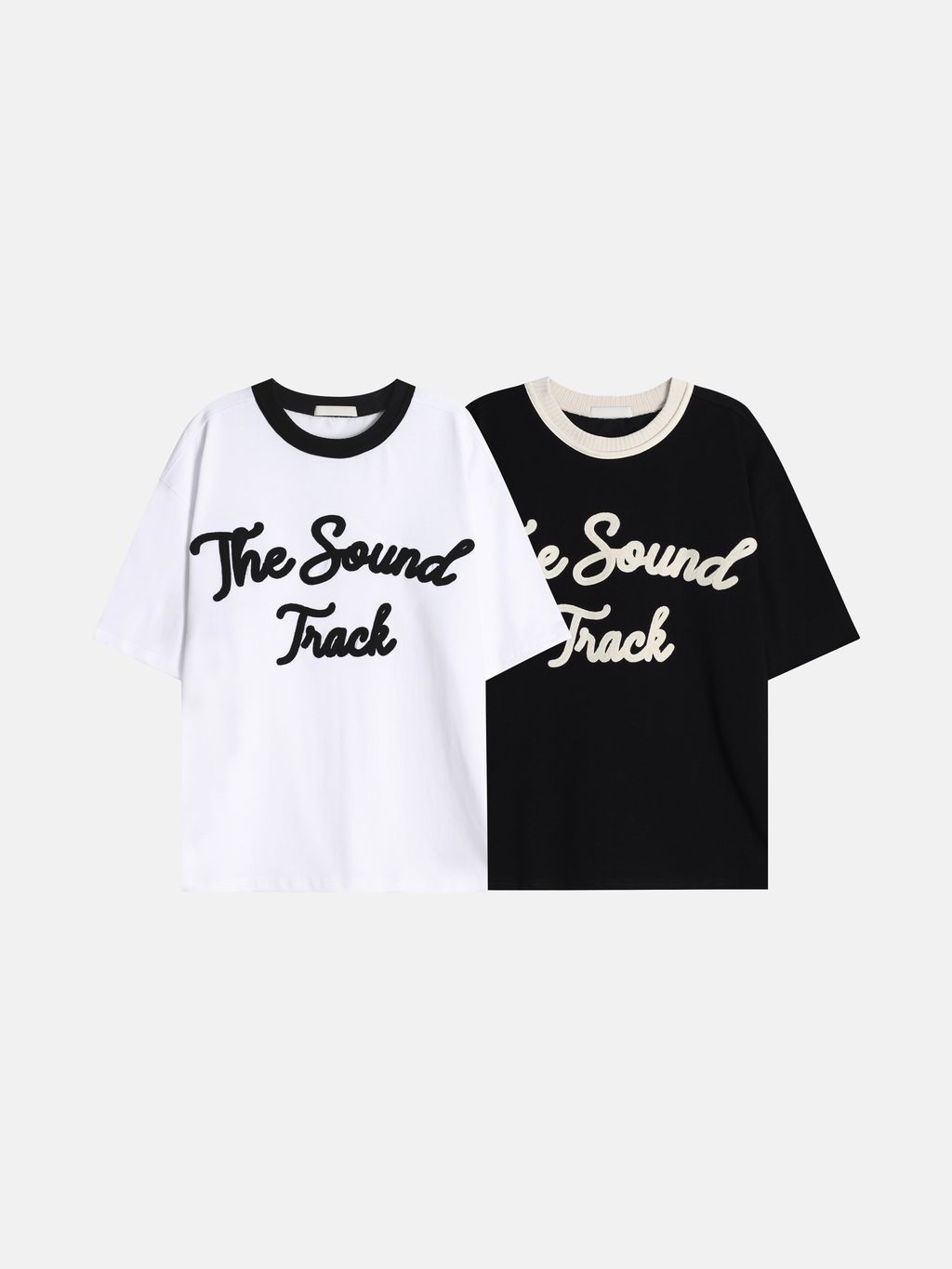 OPPAKOREA Track 鍊式英字刺繡短T (2色)