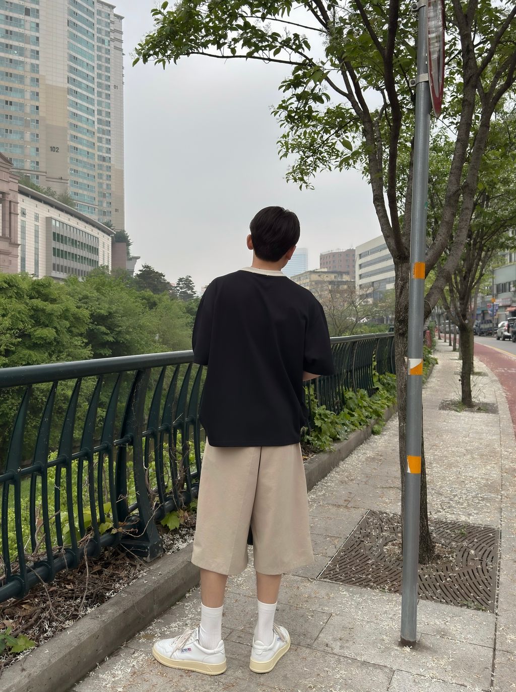 OPPAKOREA 大打褶棉質百慕達短褲 (3色) (日常推薦!!!)