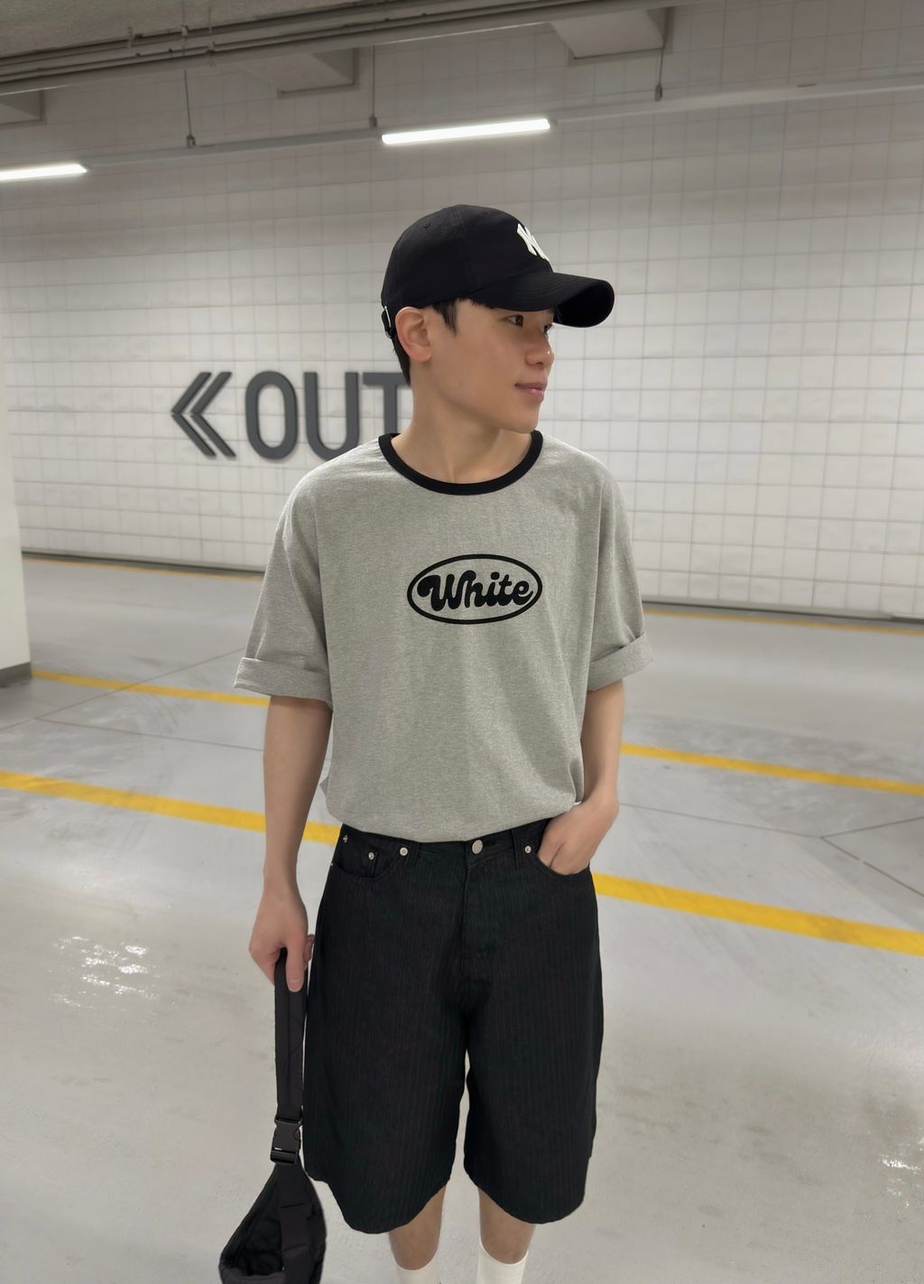 OPPAKOREA Non Fade 細紋百慕達牛仔短褲