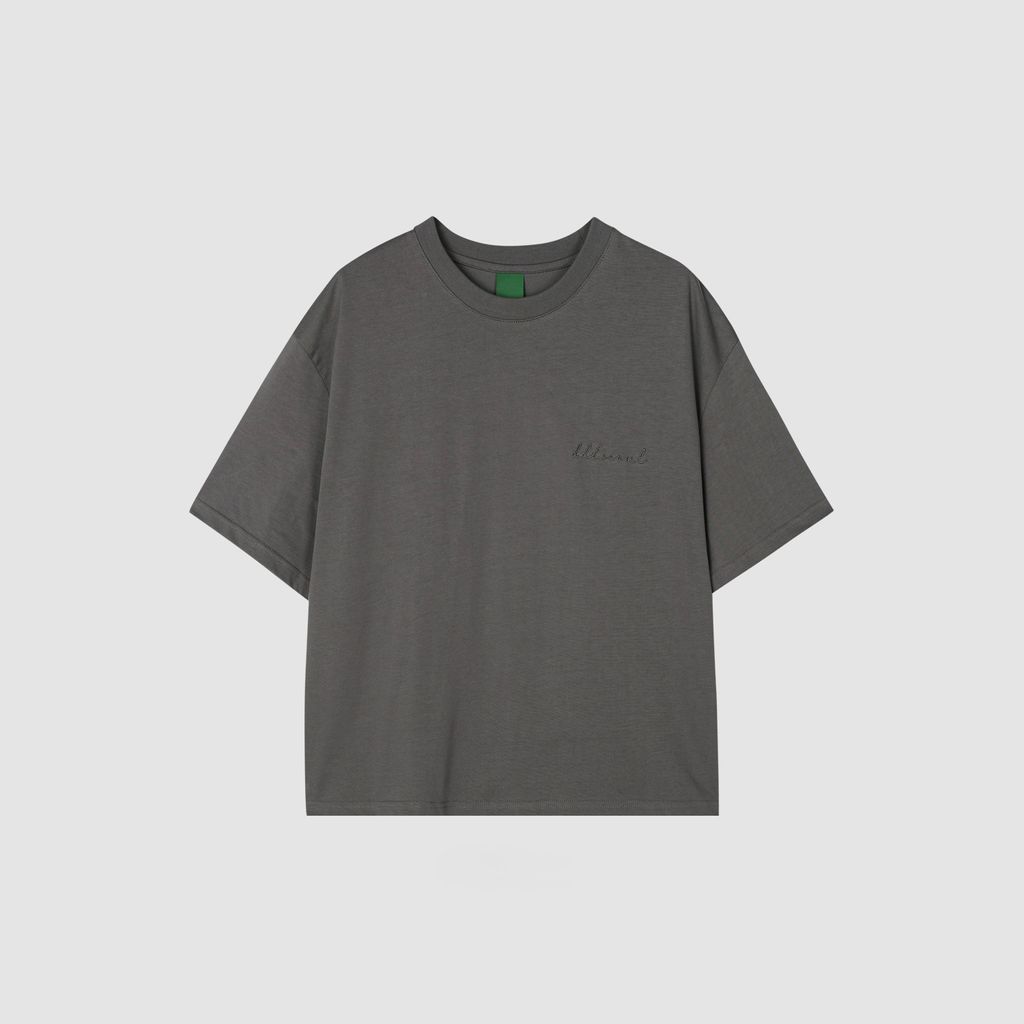 OPPAKOREA 簡約刺繡厚磅短版短T (3色) (極為推薦!!!)