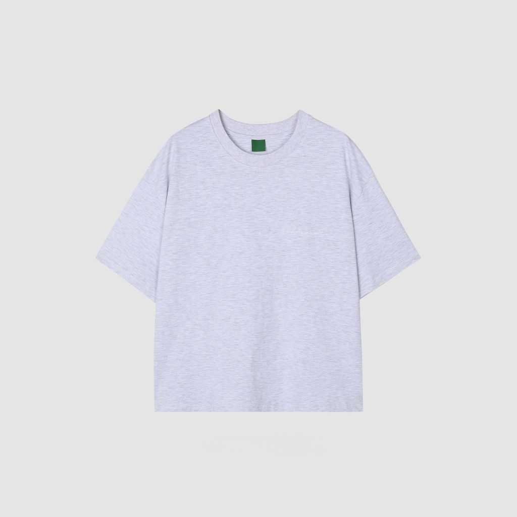 OPPAKOREA 簡約刺繡厚磅短版短T (3色) (極為推薦!!!)