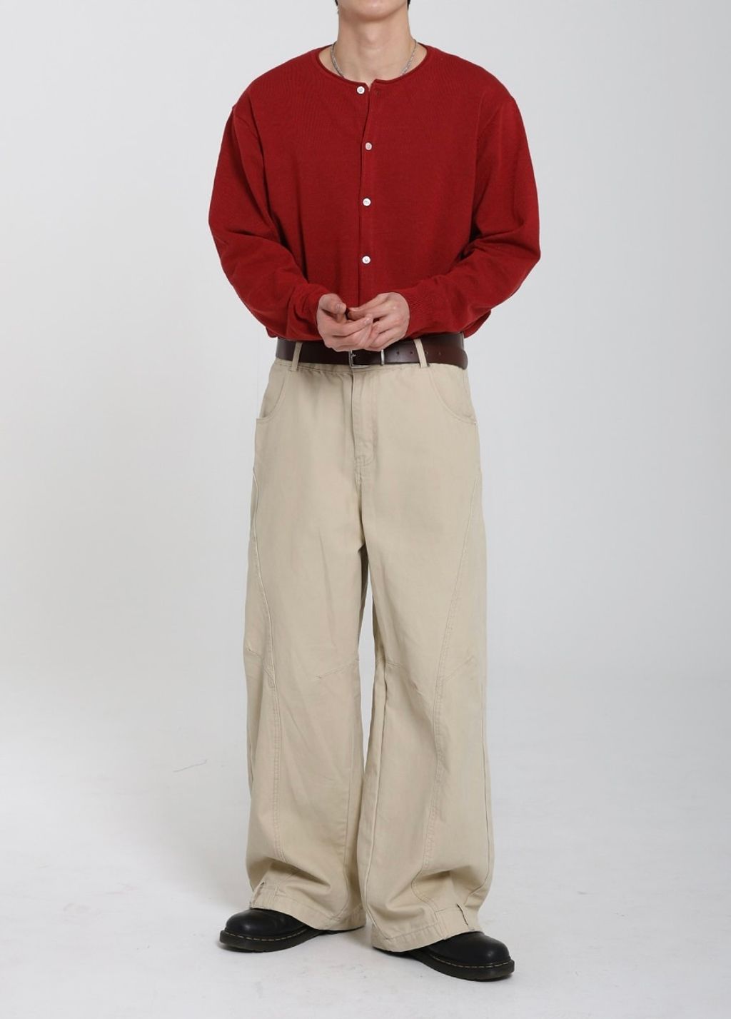 르메이_보트울라운드-가디건_레드 3