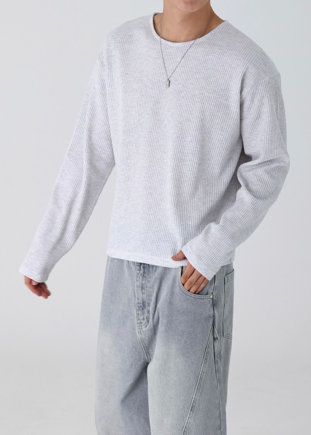 누티지_크롭-와플-머슬-긴팔티_메란지 2