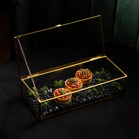 Elegant Fine Food Smoked Maguro Ikura Tartelette
