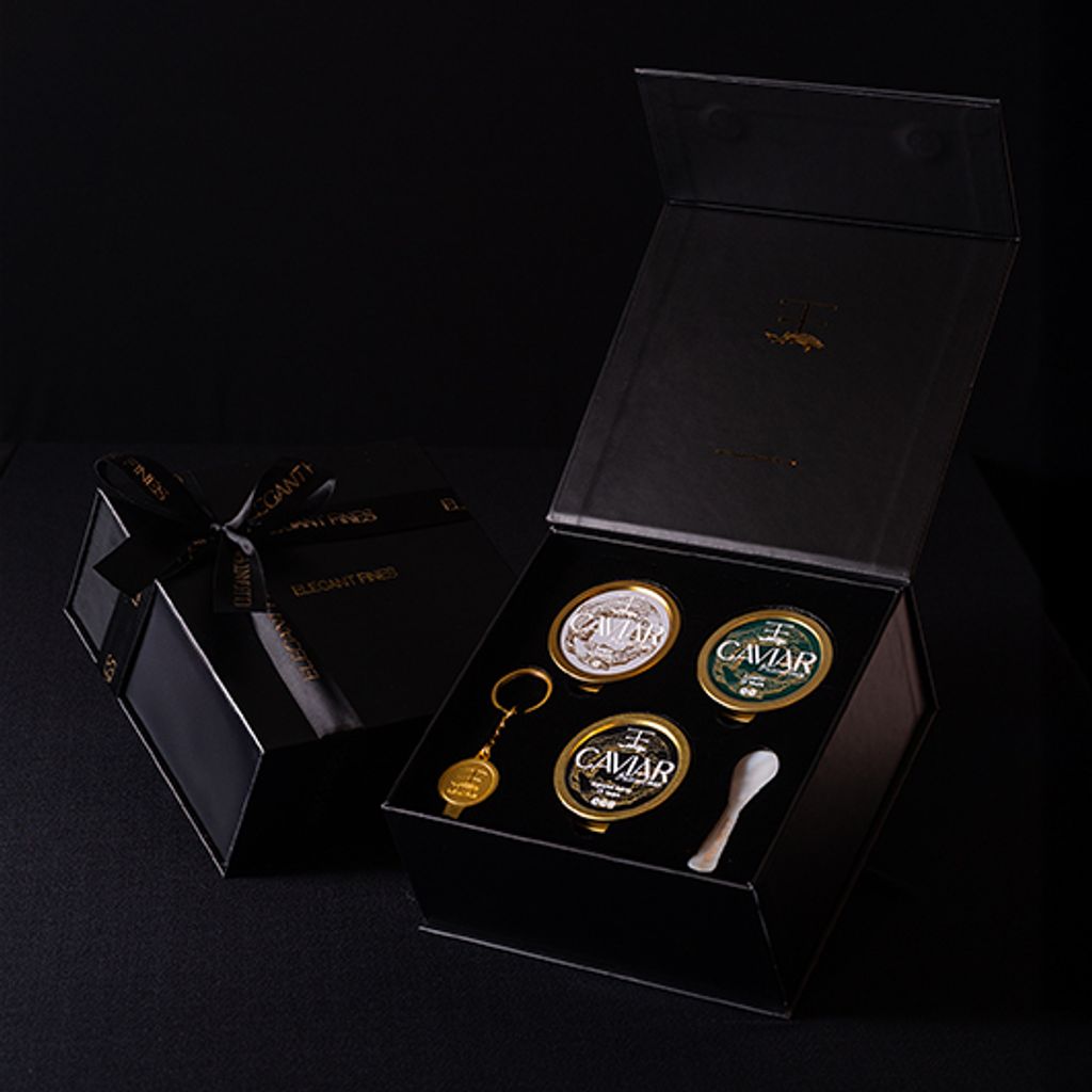 ELEGANT FINE CAVIAR GIFTBOX TRIO (3)