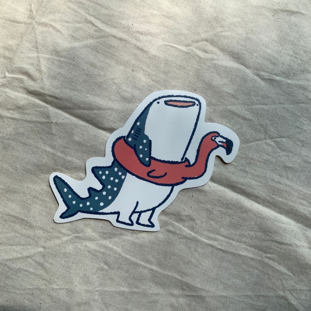 sticker-whalesharkswimring1